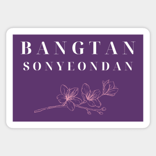 BTS Bangtan Sonyeondan with Flower Sticker